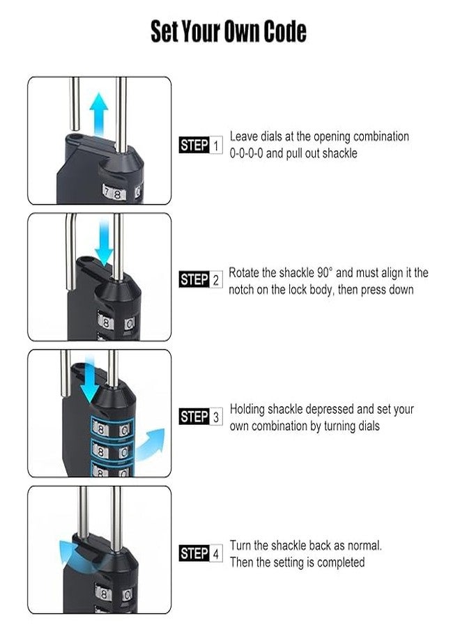 URBAN BOX قفل أمان من URBAN BOX مكون من 4 أرقام على شكل حقيبة يد، قفل برقم سري على شكل حقيبة يد مصنوع من سبائك الزنك (أصفر) - Image 4